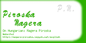 piroska magera business card